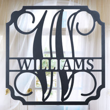 Load image into Gallery viewer, SQUARE CLASSIC Family Name - Steel Sign, Multiple Sizes and Colors Available