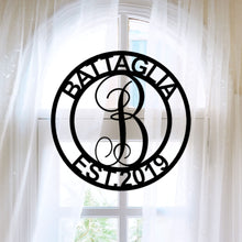 Load image into Gallery viewer, BREEZY Monogram and Custom Text Steel Sign, Multiple Colors and Sizes