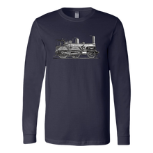 Load image into Gallery viewer, Vintage Locomotive Unisex Long Sleeve T-Shirt Extended Sizes Available Shipping Included