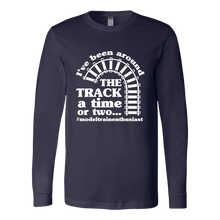 Load image into Gallery viewer, Been Around The Track Unisex Long Sleeve T-Shirt Extended Sizes Available Shipping Included