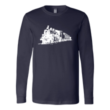 Load image into Gallery viewer, Locomotive Sketch Perspective - Unisex Long Sleeve T-Shirt, Multi Colors, Extended Sizes, Shipping Included