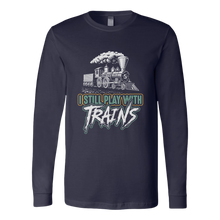 Load image into Gallery viewer, I Still Play With Trains - Unisex Long Sleeve T-Shirt, Multi Colors, Extended Sizes, Shipping Included
