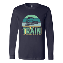 Load image into Gallery viewer, Retro Vintage Train - Unisex Long Sleeve T-Shirt, Multi Colors, Extended Sizes, Shipping Included
