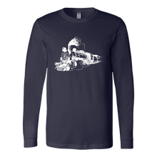 Load image into Gallery viewer, Distressed Steam Train Unisex Long Sleeve T-Shirt Extended Sizes Available Shipping Included