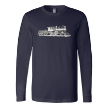 Load image into Gallery viewer, Vintage Locomotive Unisex Long Sleeve T-Shirt Extended Sizes Available Shipping Included