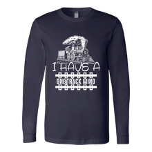 Load image into Gallery viewer, One Track Mind - Unisex Long Sleeve T-Shirt, Multi Colors, Extended Sizes, Shipping Included