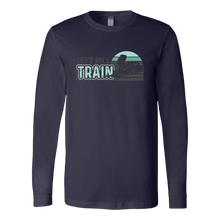 Load image into Gallery viewer, Let's Roll (Train) Retro - Unisex Long Sleeve T-Shirt, Multi Colors, Extended Sizes, Shipping Included