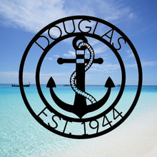 Load image into Gallery viewer, ANCHOR Family Name Steel Sign, Multiple Colors and Sizes