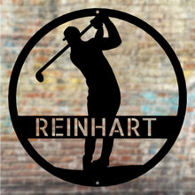 Load image into Gallery viewer, GOLFER Monogram - Laser Cut Steel Sign in Multiple Colors and Sizes