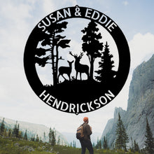 Load image into Gallery viewer, DEER SCENE - Steel Sign, Multiple Sizes and Colors Available