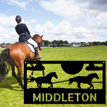 Load image into Gallery viewer, CLOUDY SKY HORSES Monogram - Steel Sign, Multiple Sizes and Colors Available