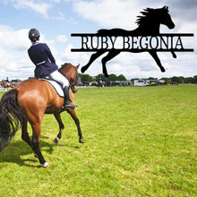 Load image into Gallery viewer, RUN LIKE the WIND Horse Monogram - Steel Sign, Multiple Sizes and Colors Available