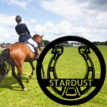 Load image into Gallery viewer, FANCY DETAILED HORSESHOE Monogram - Steel Sign, Multiple Sizes and Colors Available