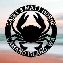 Load image into Gallery viewer, CRAB RING Monogram - Steel Sign, Multiple Sizes and Colors Available