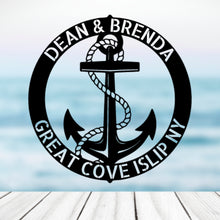 Load image into Gallery viewer, ELABORATE ANCHOR RING - Steel Sign, Multiple Sizes and Colors Available