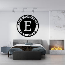 Load image into Gallery viewer, BOLD INITIAL Family Name - Steel Sign, Multiple Sizes and Colors Available