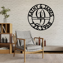 Load image into Gallery viewer, SPLIT NAME Monogram - Steel Sign, Multiple Sizes and Colors Available