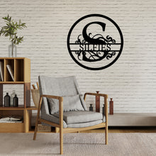Load image into Gallery viewer, CLASSIC SPLIT CIRCLE Monogram - Steel Sign, Multiple Colors and Sizes