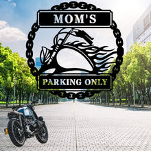 Load image into Gallery viewer, FLAMING MOTORCYCLE ROUND - Steel Sign, Multiple Sizes and Colors Available