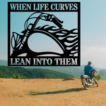 Load image into Gallery viewer, MOTORCYCLE FLAMING TANK - Steel Sign, Multiple Sizes and Colors Available