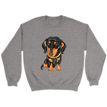 Load image into Gallery viewer, Doxie Black and Tan Unisex Sweatshirt Multi Color Extended Sizes Free Shipping