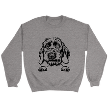 Load image into Gallery viewer, Wirehair Dachshund With Paws Unisex Sweatshirt Multi Color Extended Sizes Free Shipping