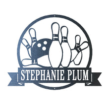 Load image into Gallery viewer, Bowling Name Monogram Sign, Precision Laser Cut, Multi Sizes & Colors