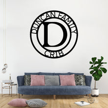 Load image into Gallery viewer, LETTER Family Name and Monogram Steel Sign, Multiple Colors and Sizes