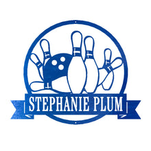 Load image into Gallery viewer, Bowling Name Monogram Sign, Precision Laser Cut, Multi Sizes & Colors