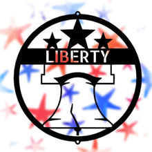 Load image into Gallery viewer, RINGING FREEDOM Monogram - Steel Sign, Multiple Sizes & Colors, Liberty Bell Personalized