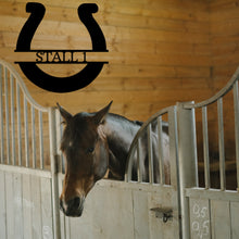 Load image into Gallery viewer, MINIMALIST & SIMPLE HORSESHOE Monogram - Steel Sign, Multiple Sizes and Colors Available