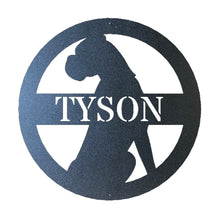Load image into Gallery viewer, Critter Collection BOXER Name Monogram, Laser Cut Steel Sign, Multi Sizes & Colors