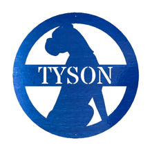 Load image into Gallery viewer, Critter Collection BOXER Name Monogram, Laser Cut Steel Sign, Multi Sizes & Colors