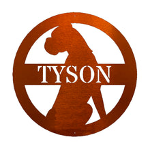 Load image into Gallery viewer, Critter Collection BOXER Name Monogram, Laser Cut Steel Sign, Multi Sizes & Colors