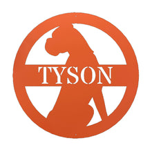 Load image into Gallery viewer, Critter Collection BOXER Name Monogram, Laser Cut Steel Sign, Multi Sizes & Colors