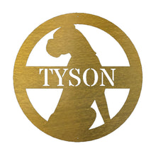 Load image into Gallery viewer, Critter Collection BOXER Name Monogram, Laser Cut Steel Sign, Multi Sizes & Colors