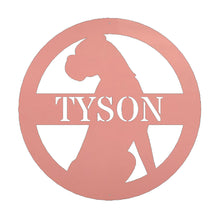 Load image into Gallery viewer, Critter Collection BOXER Name Monogram, Laser Cut Steel Sign, Multi Sizes & Colors