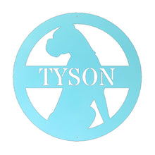 Load image into Gallery viewer, Critter Collection BOXER Name Monogram, Laser Cut Steel Sign, Multi Sizes & Colors