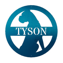 Load image into Gallery viewer, Critter Collection BOXER Name Monogram, Laser Cut Steel Sign, Multi Sizes & Colors