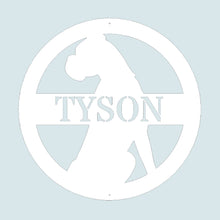 Load image into Gallery viewer, Critter Collection BOXER Name Monogram, Laser Cut Steel Sign, Multi Sizes & Colors