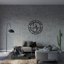 Load image into Gallery viewer, SPLIT NAME Monogram - Steel Sign, Multiple Sizes and Colors Available