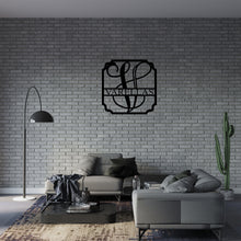 Load image into Gallery viewer, SQUARE CLASSIC Family Name - Steel Sign, Multiple Sizes and Colors Available