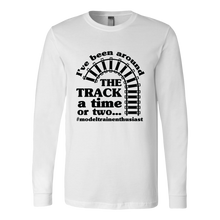 Load image into Gallery viewer, Been Around The Track Unisex Long Sleeve T-Shirt Extended Sizes Available Shipping Included