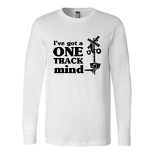 Load image into Gallery viewer, One Track Mind - Unisex Long Sleeve T-Shirt, Extended Sizes, Shipping Included