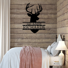 Load image into Gallery viewer, BUCK SILHOUETTE Monogram - Steel Sign, Multiple Sizes and Colors Available