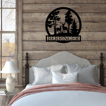 Load image into Gallery viewer, DEER IN THE WOODS - Steel Sign, Multiple Sizes and Colors Available