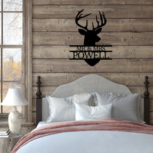 Load image into Gallery viewer, BUCK SILHOUETTE Monogram - Steel Sign, Multiple Sizes and Colors Available