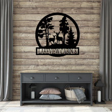 Load image into Gallery viewer, DEER IN THE WOODS - Steel Sign, Multiple Sizes and Colors Available