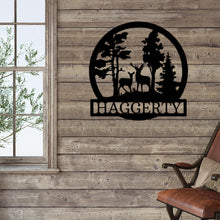 Load image into Gallery viewer, DEER IN THE WOODS - Steel Sign, Multiple Sizes and Colors Available