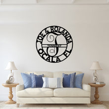 Load image into Gallery viewer, SPLIT NAME Monogram - Steel Sign, Multiple Sizes and Colors Available